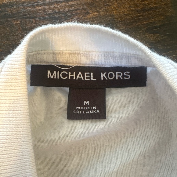 Men's White and Grey Michael Kors monogram T-Shirt - Picture 3 of 5